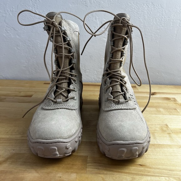 Rocky S2V Boots Special Ops Desert Tan Vibram Soles Military Lace Up Size 4.5 - Picture 4 of 10